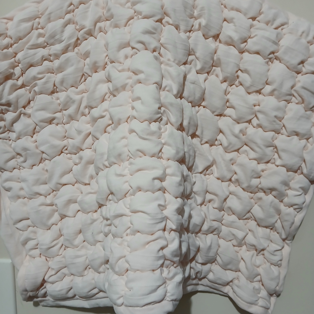 Soft Blush Quilted Pillow Cover Sham